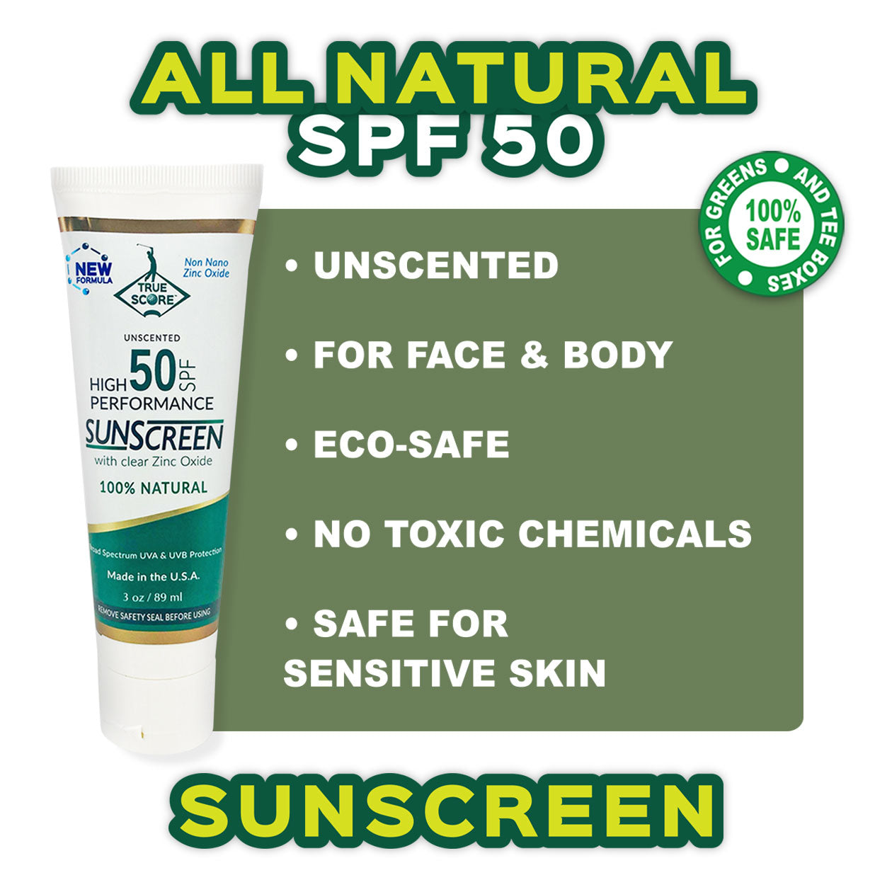 face sunscreen for golfers